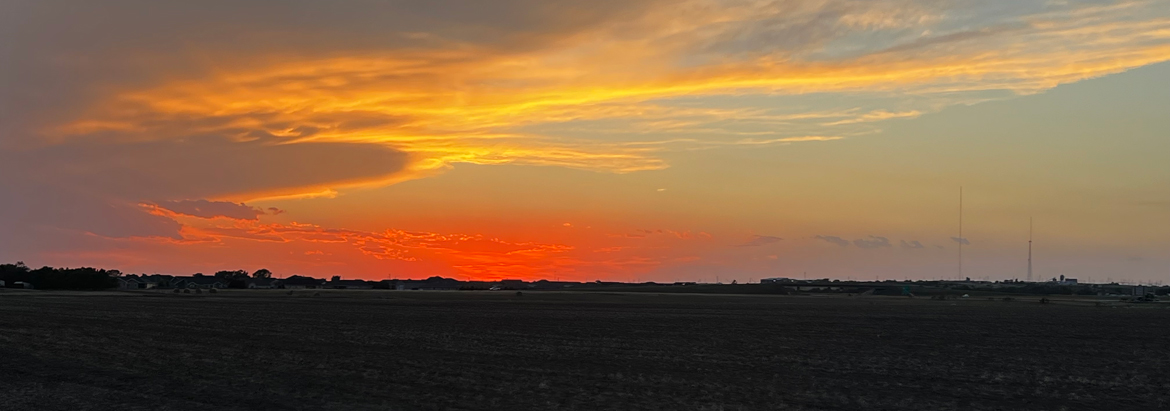 Sunset around Plainville, Kansas